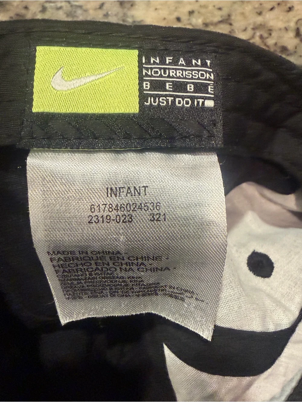 Infant’s Nike Black Swoosh Baseball Cap - Classic